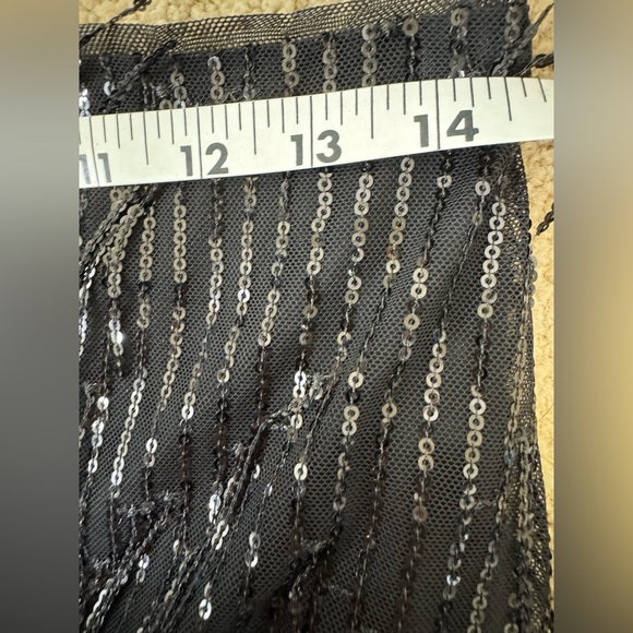 *NWT* Avec Les Filles Nordstrom Black Sequin Mini Skirt Size Small - Picture 7 of 9